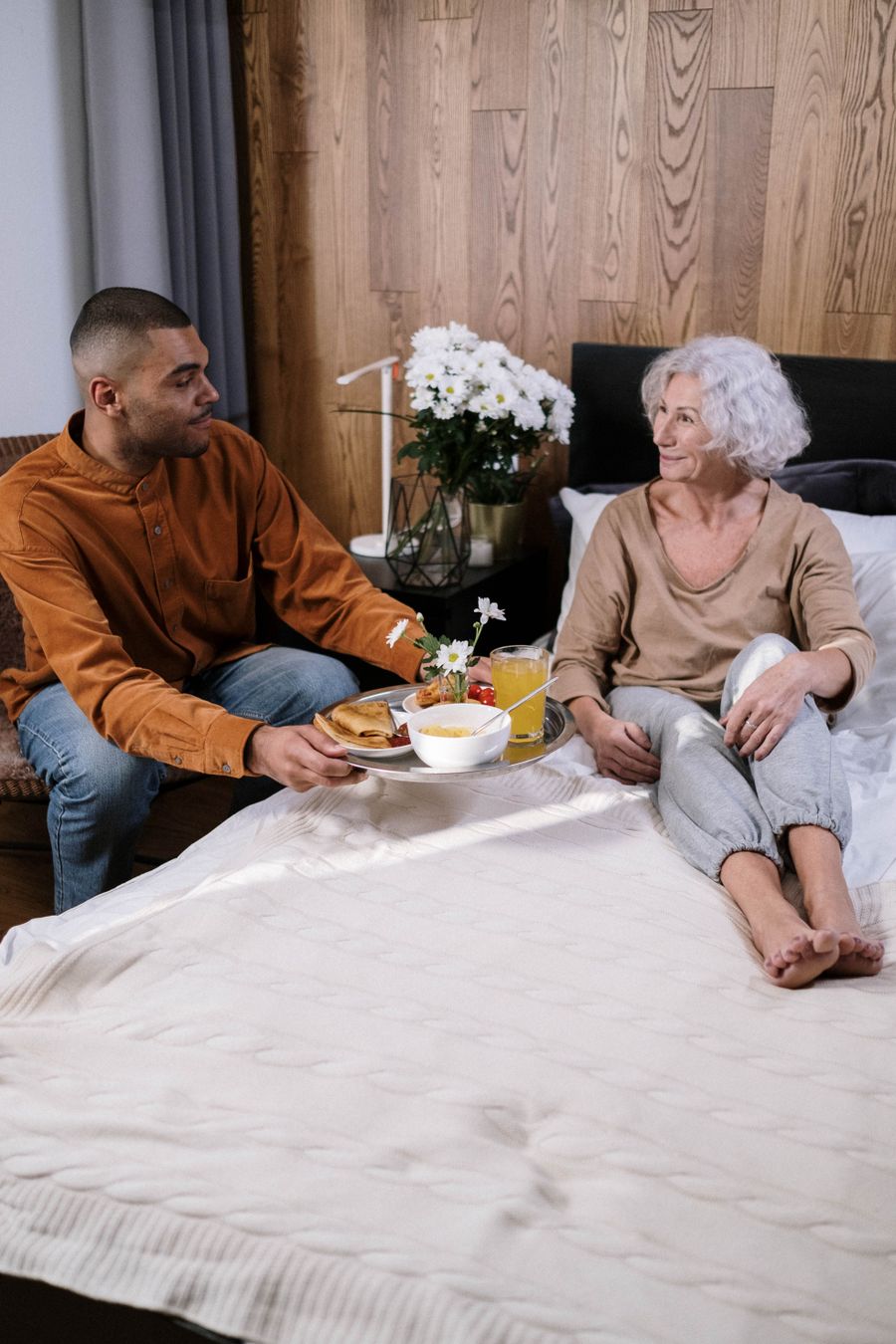 A caring moment at home